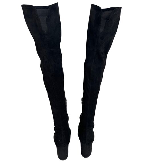 Marc Fisher Women's Black Suede Over the Knee Tall Block Heel Boots,Size 8.5,EUC - Picture 6 of 8